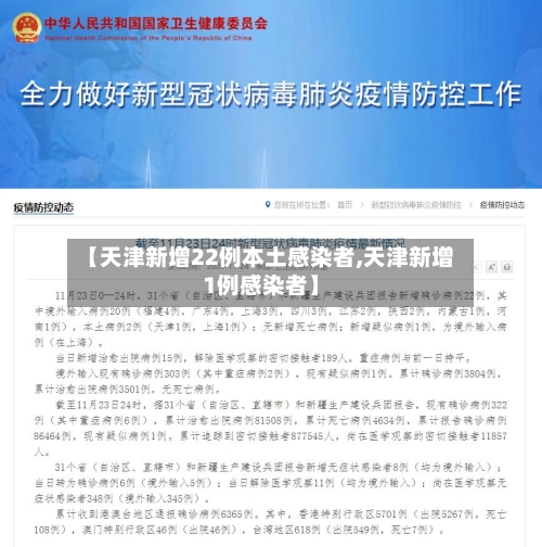 【天津新增22例本土感染者,天津新增1例感染者】-第2张图片