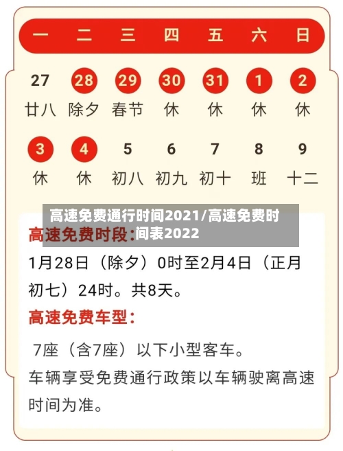 高速免费通行时间2021/高速免费时间表2022-第1张图片