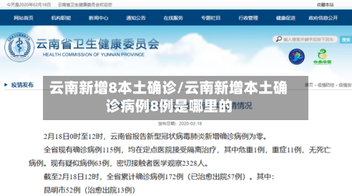 云南新增8本土确诊/云南新增本土确诊病例8例是哪里的-第2张图片