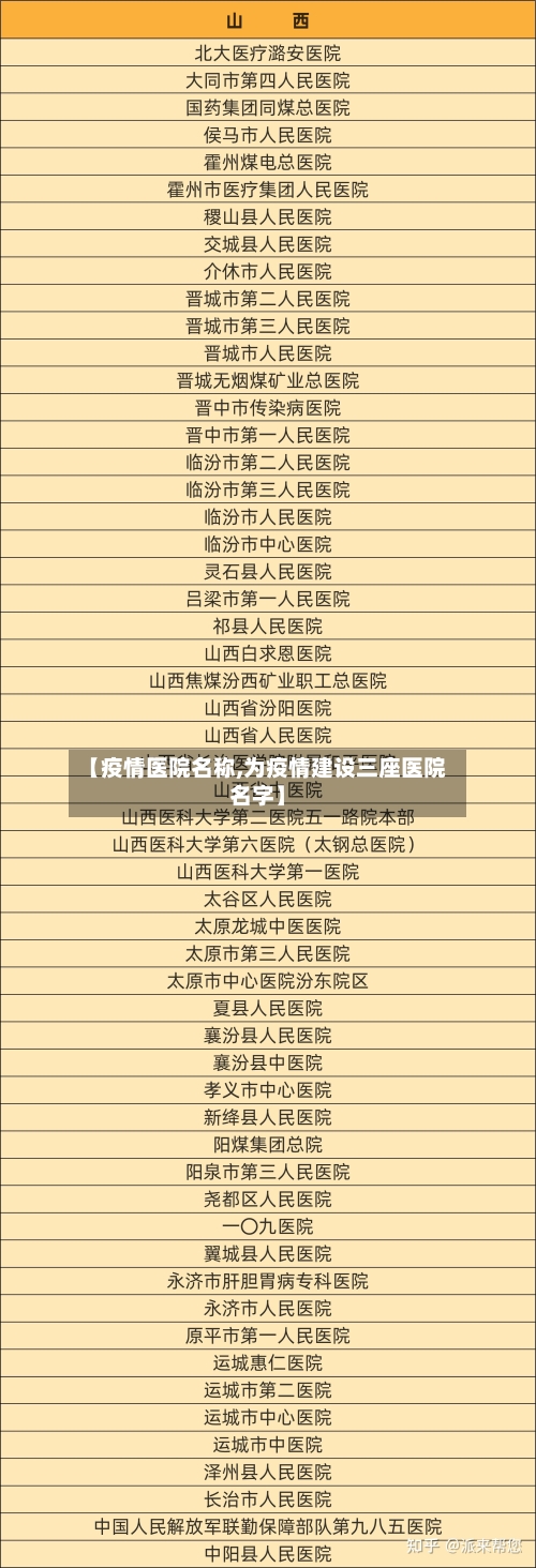 【疫情医院名称,为疫情建设三座医院名字】-第1张图片