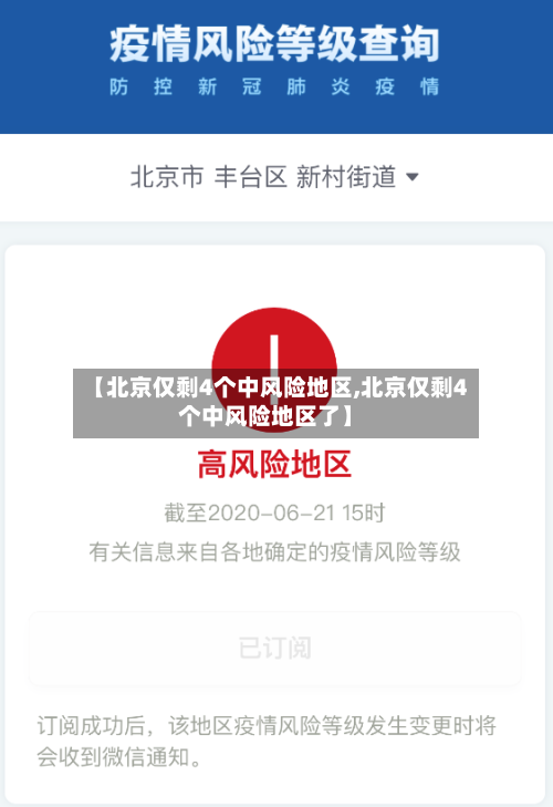 【北京仅剩4个中风险地区,北京仅剩4个中风险地区了】-第2张图片