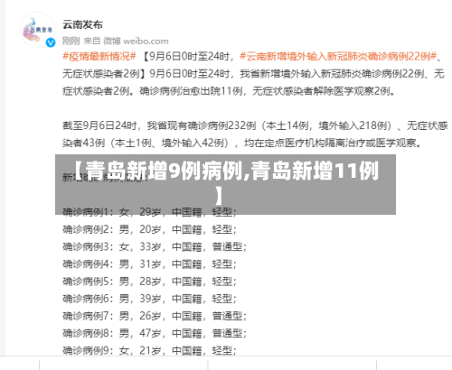 【青岛新增9例病例,青岛新增11例】-第2张图片