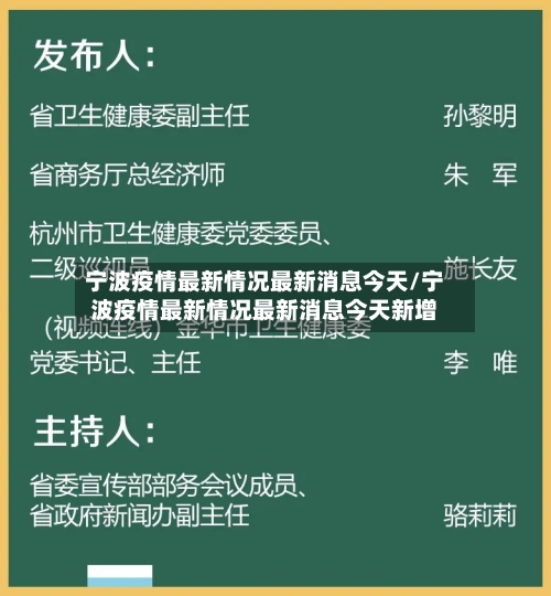 宁波疫情最新情况最新消息今天/宁波疫情最新情况最新消息今天新增-第1张图片